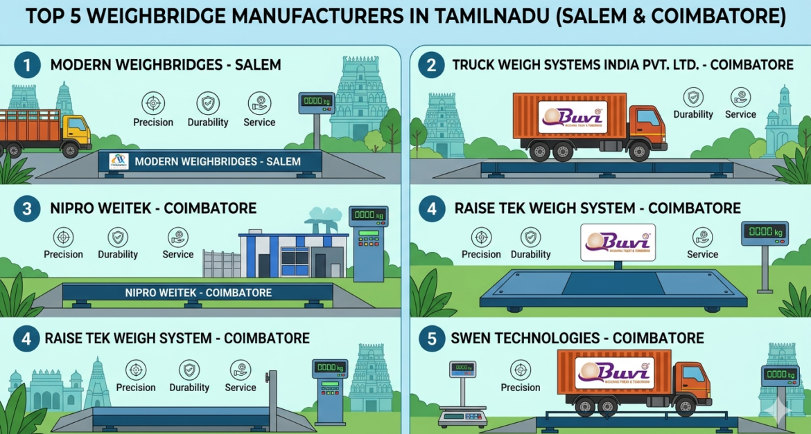 Top 5 Weighbridge Manufacturing Companies in Tamilnadu